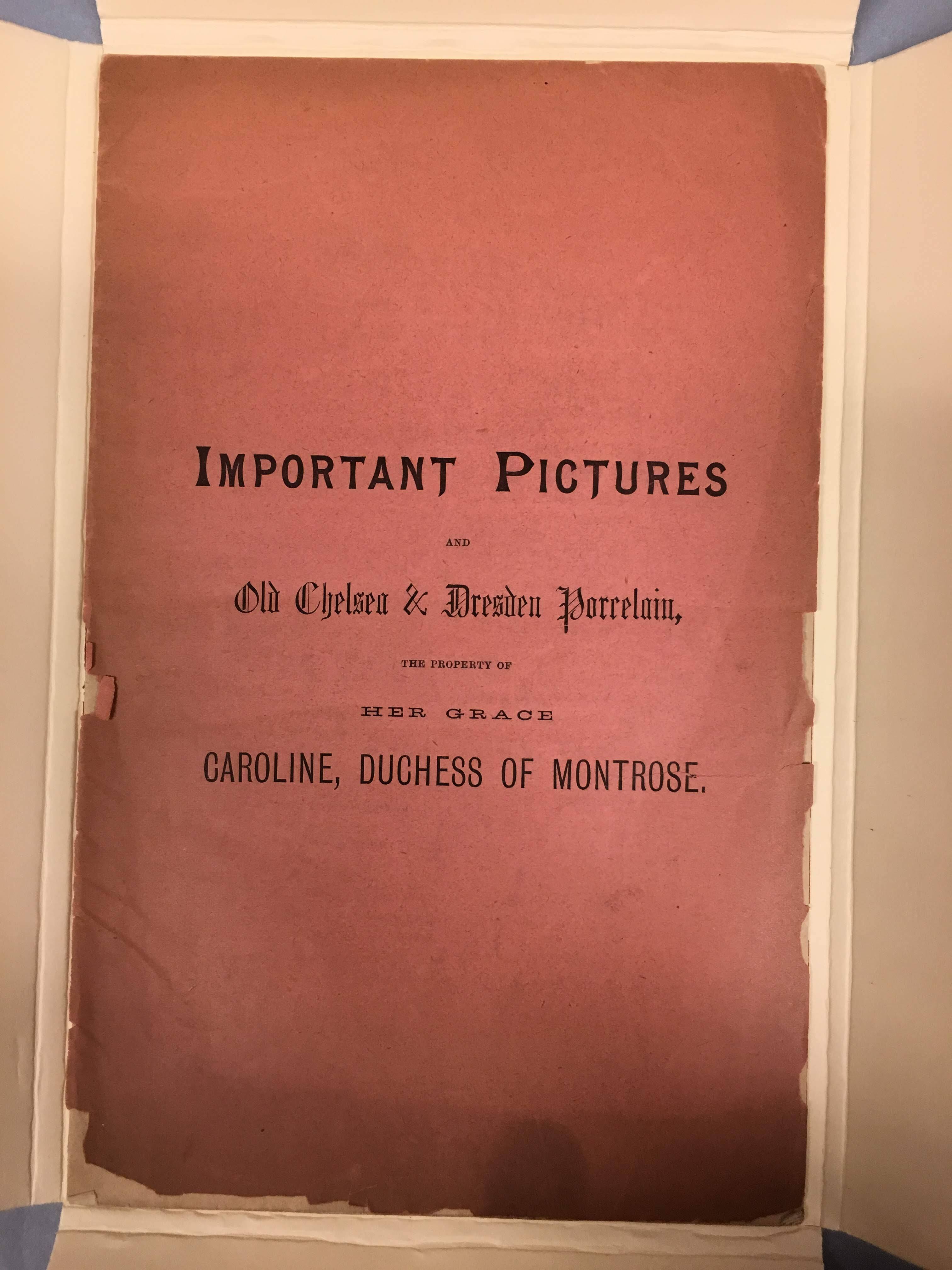 Catalogue of the Collection of Important Pictures