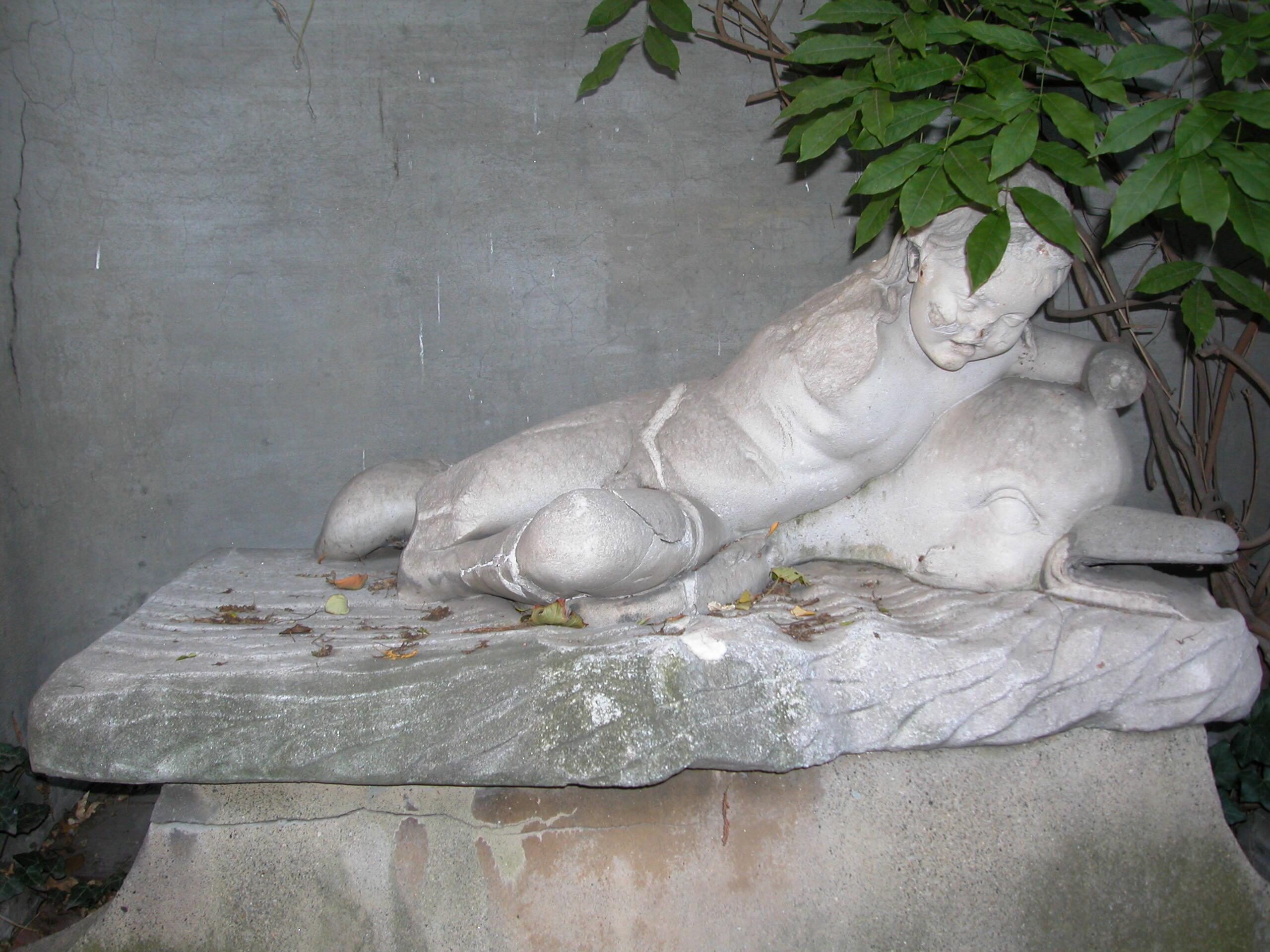 Eros Transported on a Dolphin: Fountain Ornament