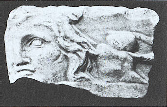 Left Corner of the Lid of a Large Sarcophagus