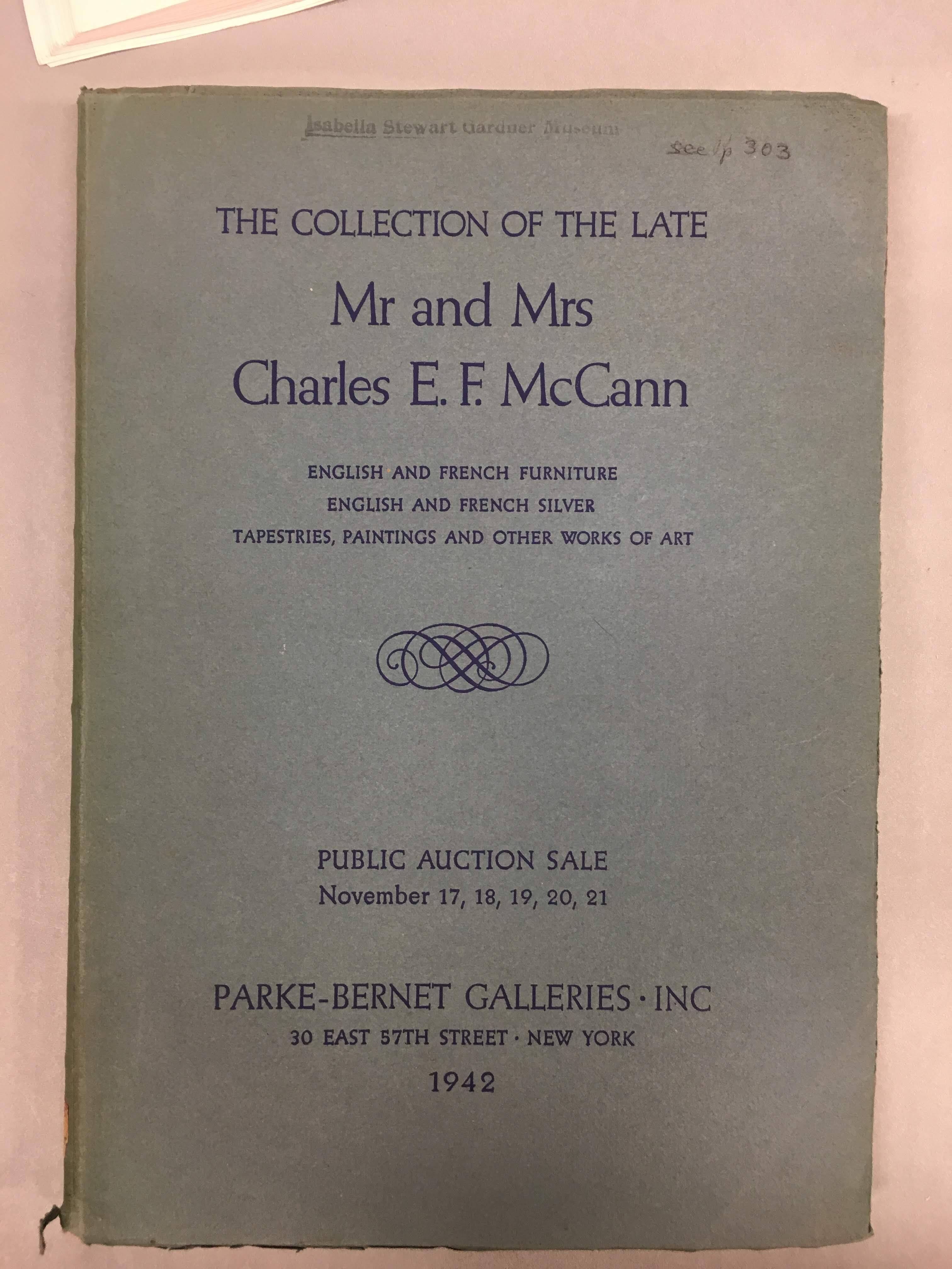 The Art Collection of the Late Mr. & Mrs. Charles E.F. McCann