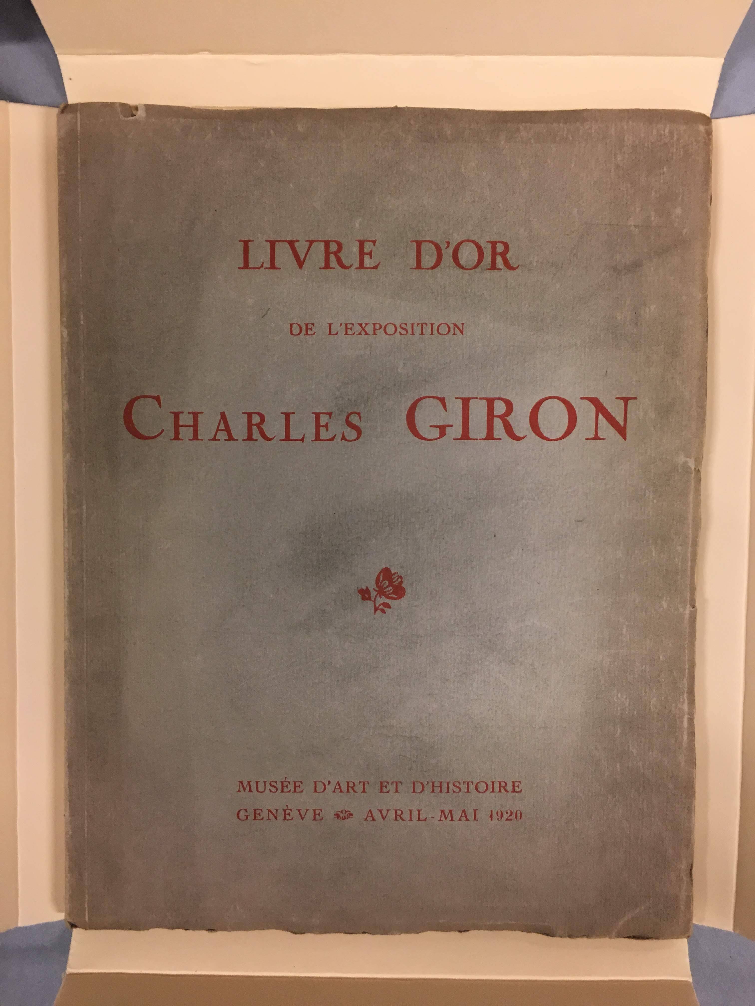 Visitors Book for the Exhibition: Charles Giron