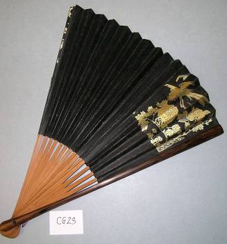 Folding Fan: Phoenix and Peony