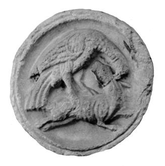 Medallion: Bird Attacking a Hare