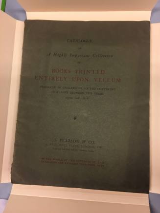 Catalogue of a Highly Important Collection of Books