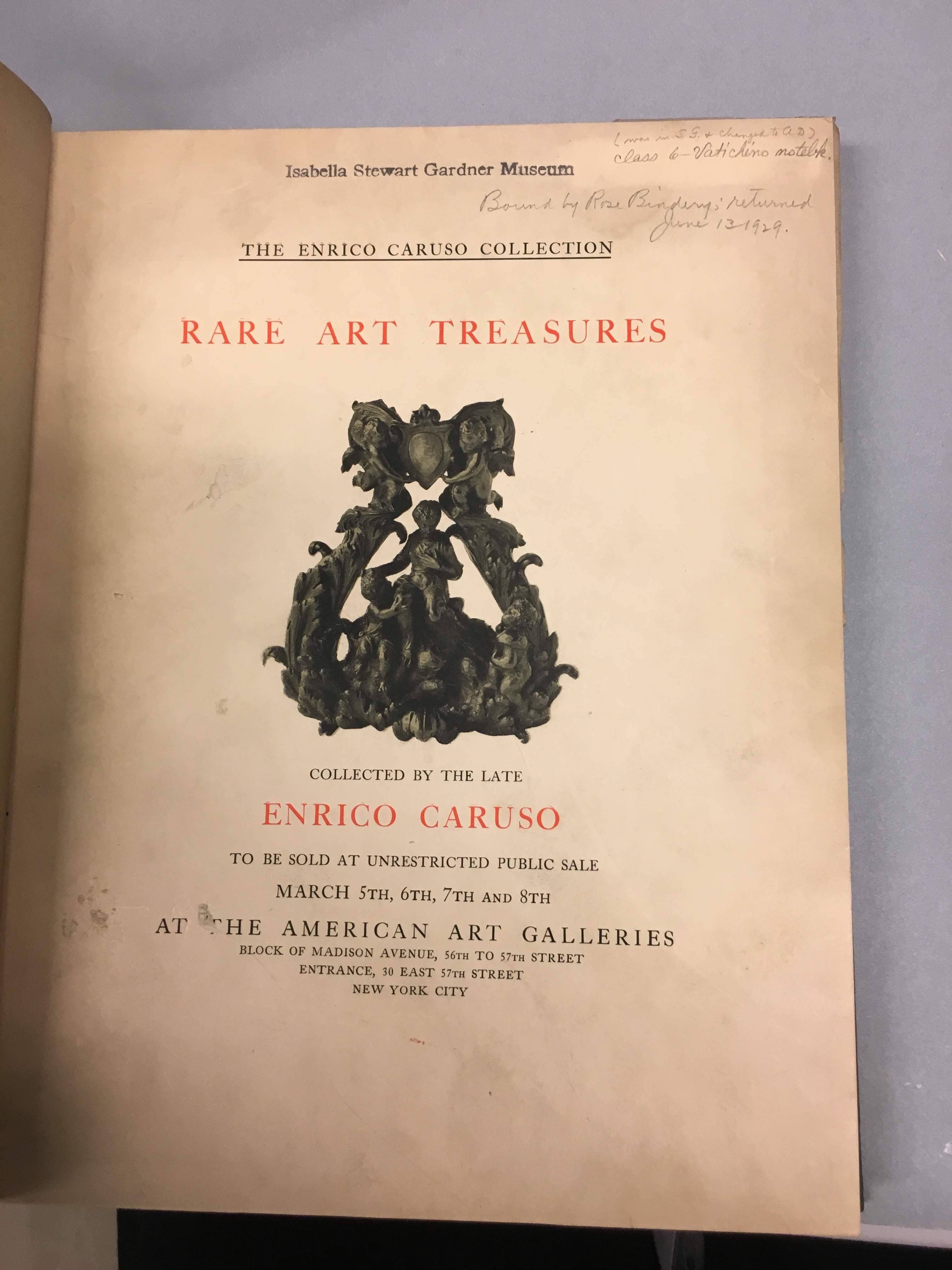 Illustrated Catalogue of the Rare and Beautiful Antique Art Treasures