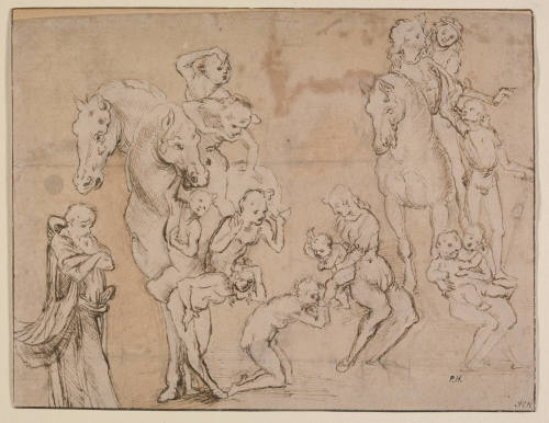 Studies of Figures and Horses